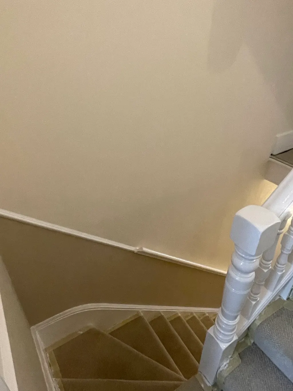After, Cracked stairwell plaster repaired and redecorated, Stairwell · Twickenham